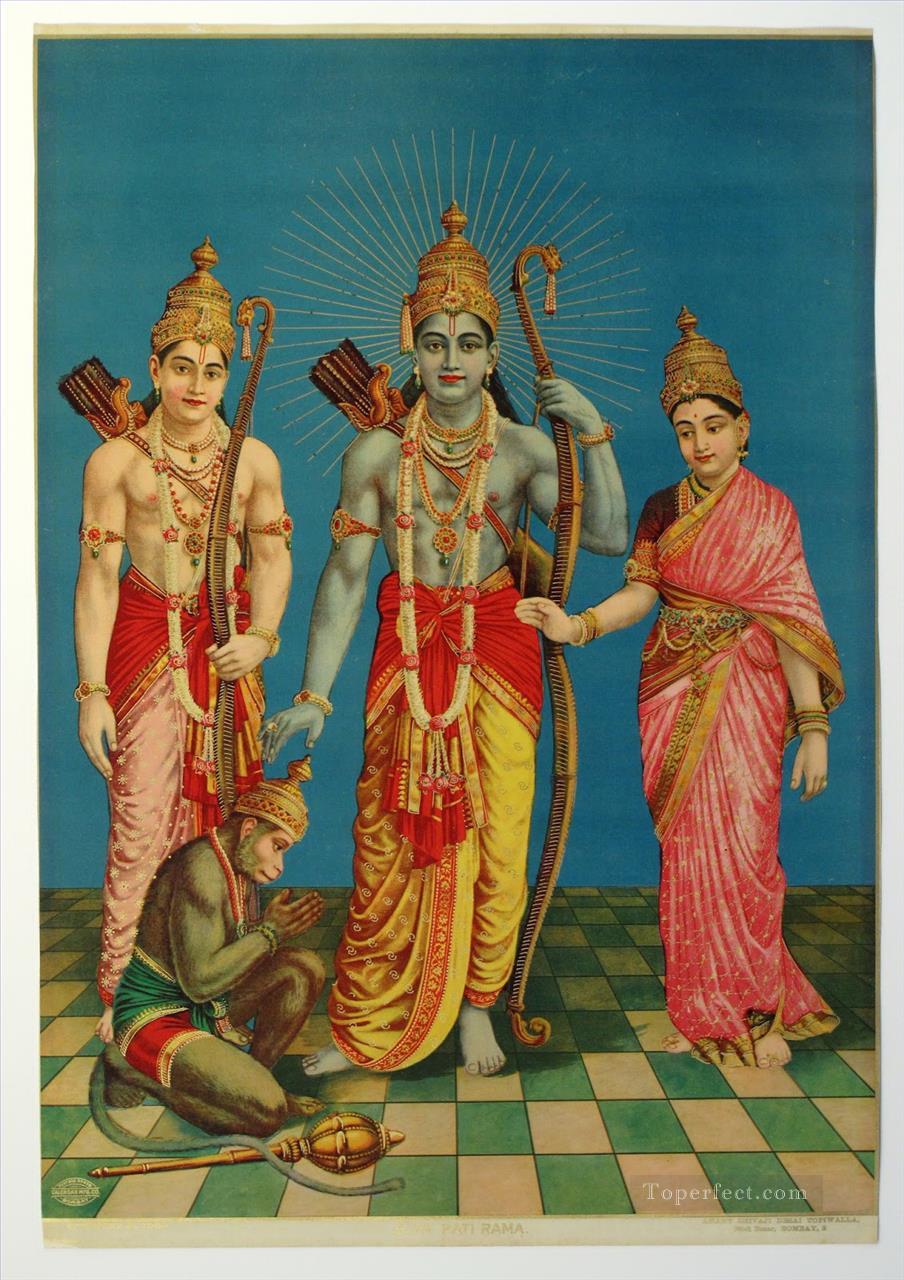 Ram Laxman Sita and Hanuman from India Oil Paintings
